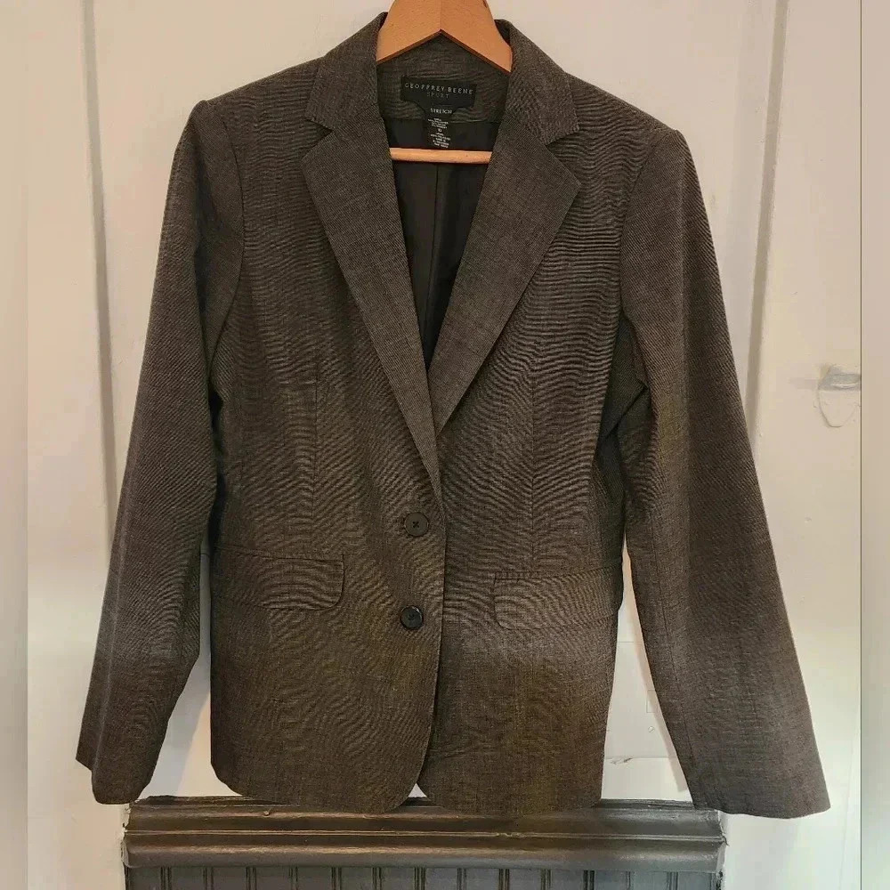 Geoffrey‎ Beene stretch Sport womans blazer gray size 10